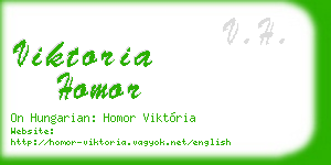 viktoria homor business card